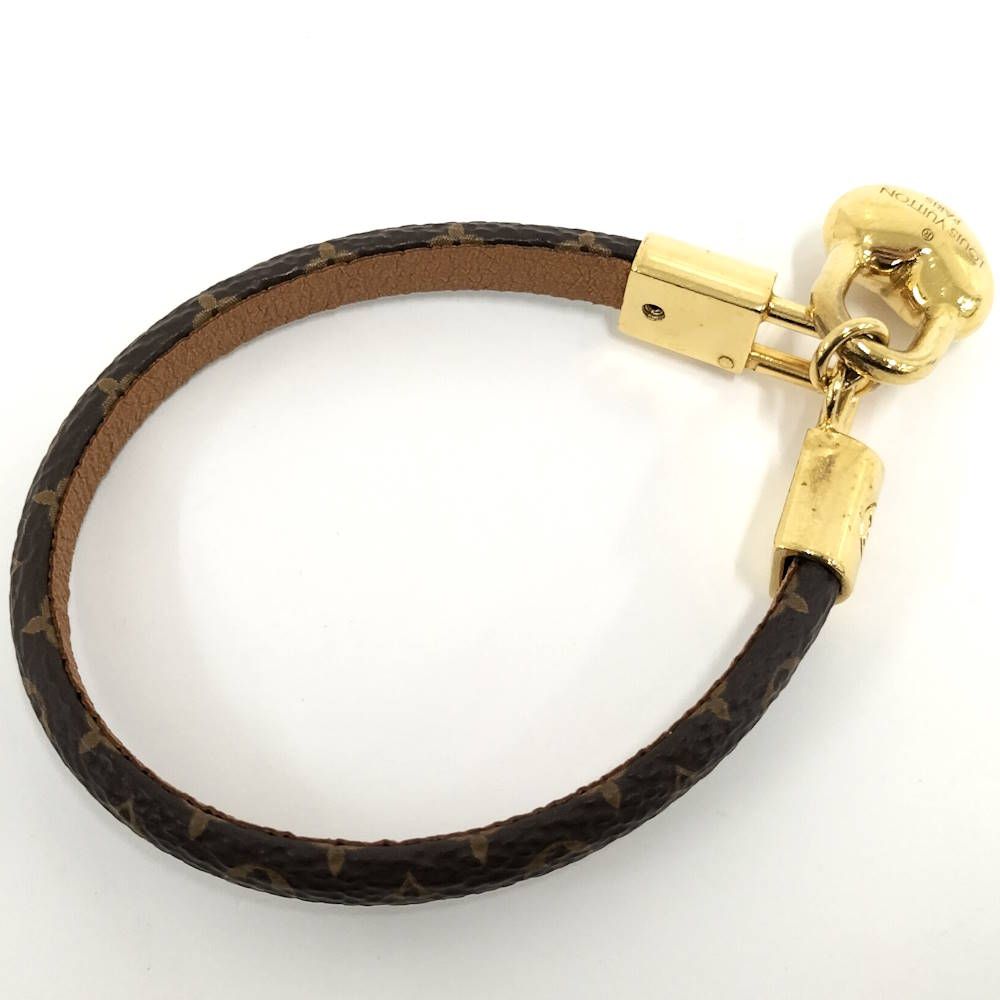 Louis Vuitton Crazy in Lock Bracelet Plated Leather Gold Brown 17 — view 5