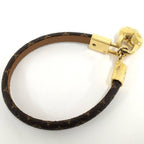 Louis Vuitton Crazy in Lock Bracelet Plated Leather Gold Brown 17 — view 5