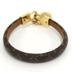 Louis Vuitton Crazy in Lock Bracelet Plated Leather Gold Brown 17 — view 3