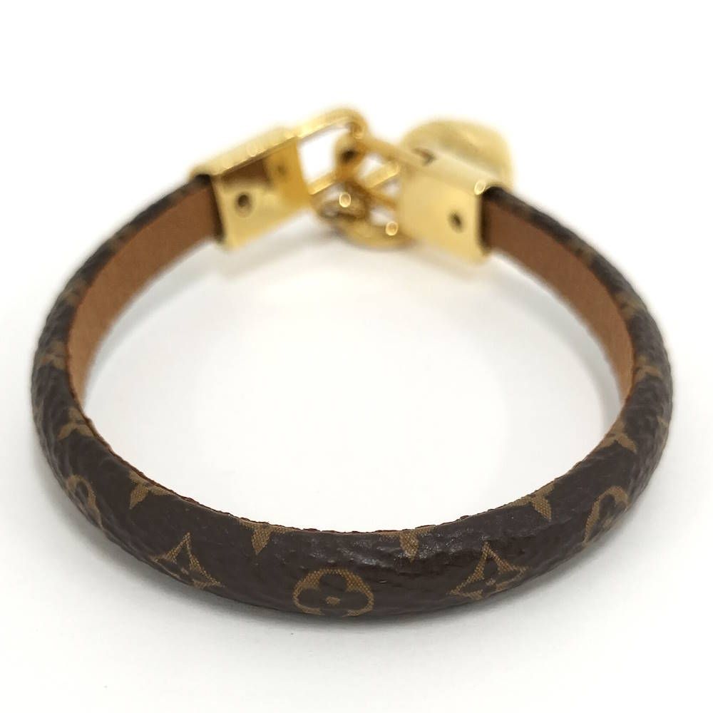 Louis Vuitton Crazy in Lock Bracelet Plated Leather Gold Brown 17 — view 3