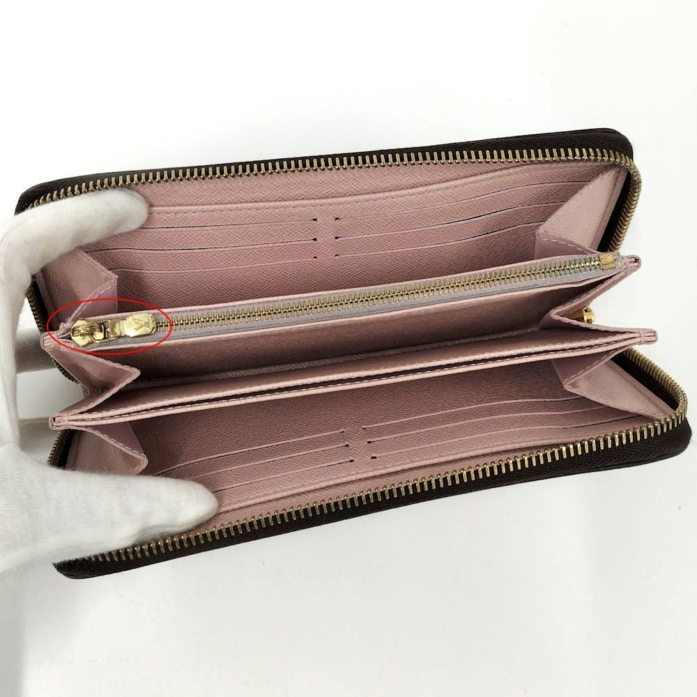 Louis Vuitton Zippy Wallet Zip Around Damier Rose Ballerine — view 2