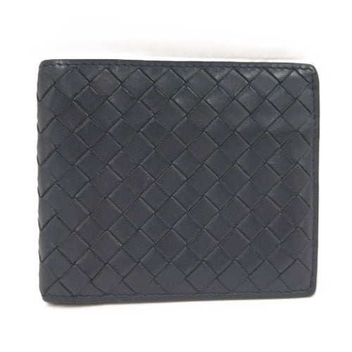 Bottega Veneta Bifold Wallet Leather Navy