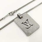 Louis Vuitton Pendentif Champs Elysees PM Necklace Metal Silver — view 5