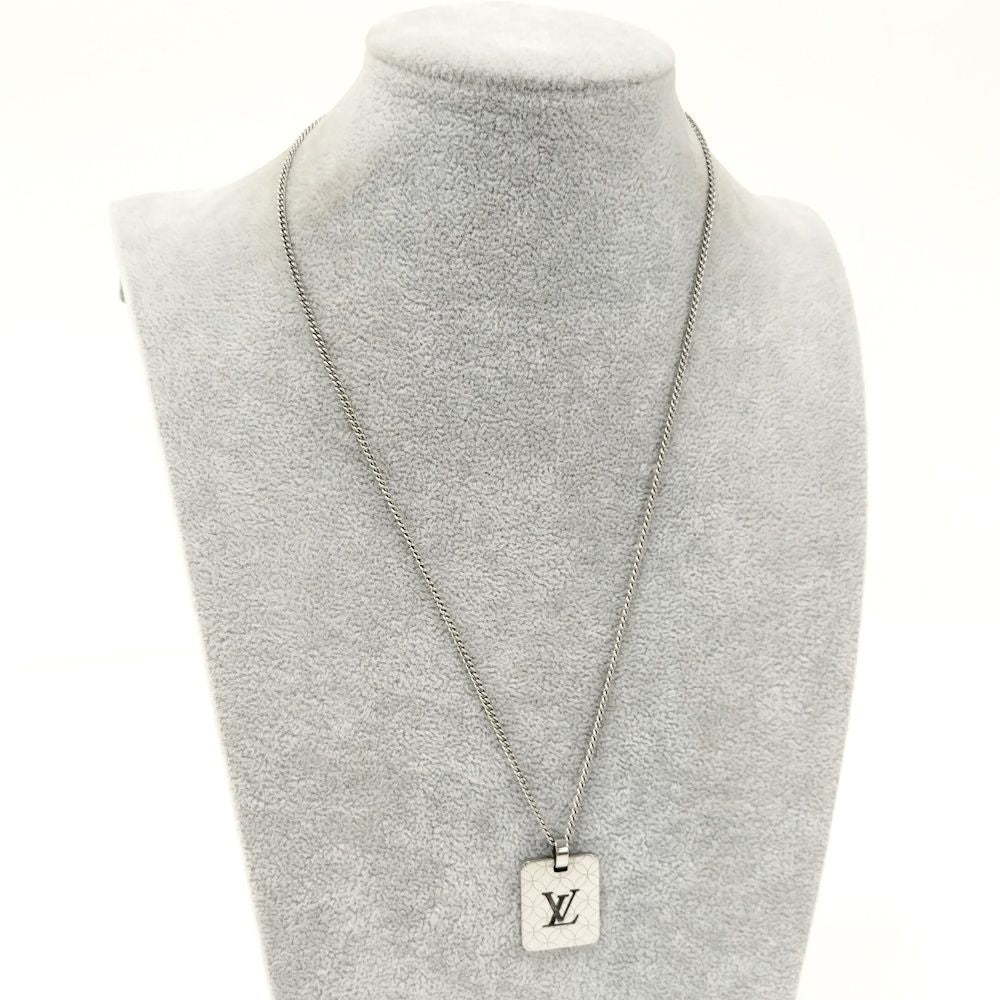 Louis Vuitton Pendentif Champs Elysees PM Necklace Metal Silver — view 7