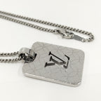 Louis Vuitton Pendentif Champs Elysees PM Necklace Metal Silver — view 6