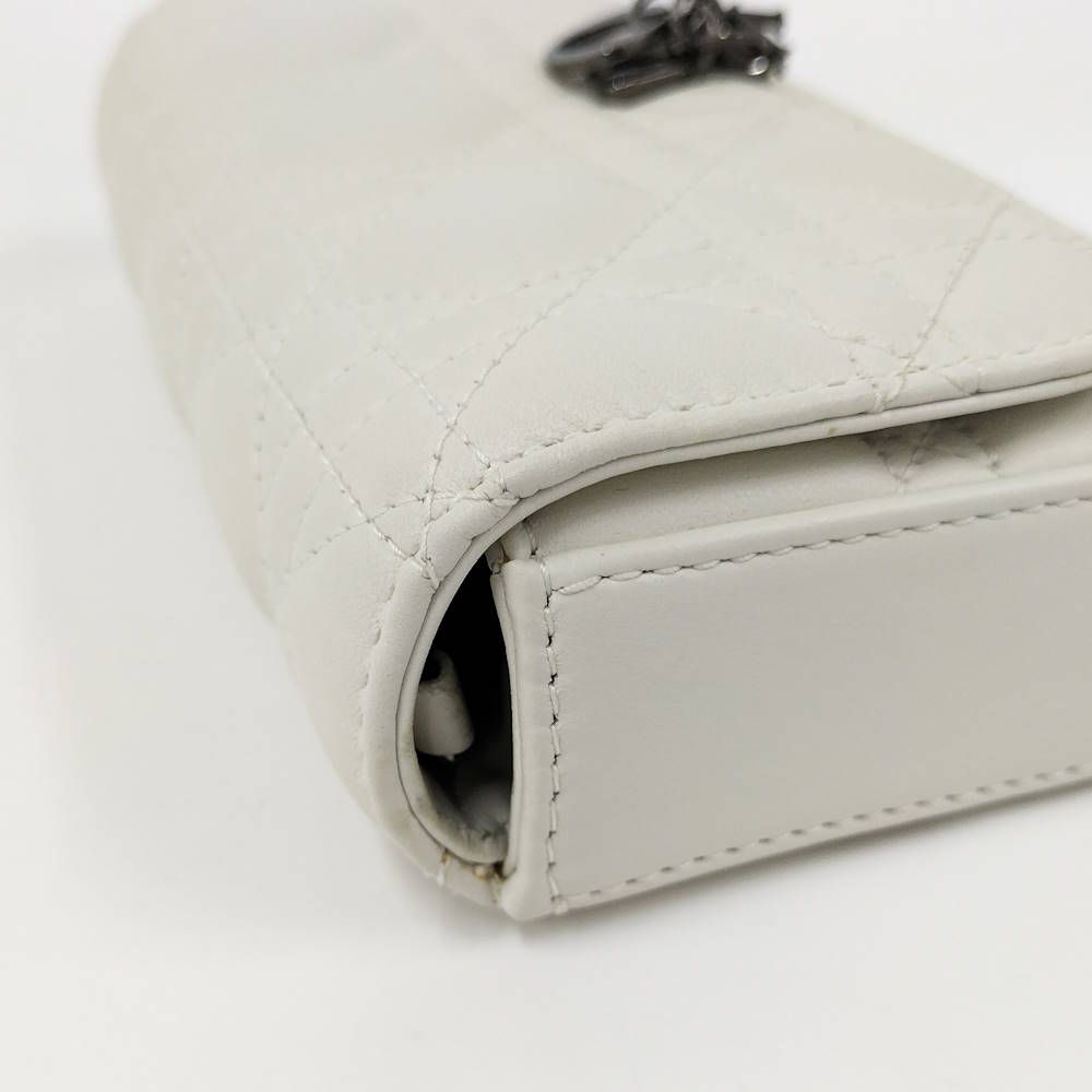 Dior My Talk Phone Bag Cannage Leather White — view 5