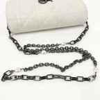 Dior My Talk Phone Bag Cannage Leather White — view 7