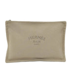 Hermes Yachting GM Flat Pouch Canvas Beige