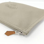 Hermes Yachting GM Flat Pouch Canvas Beige — view 3
