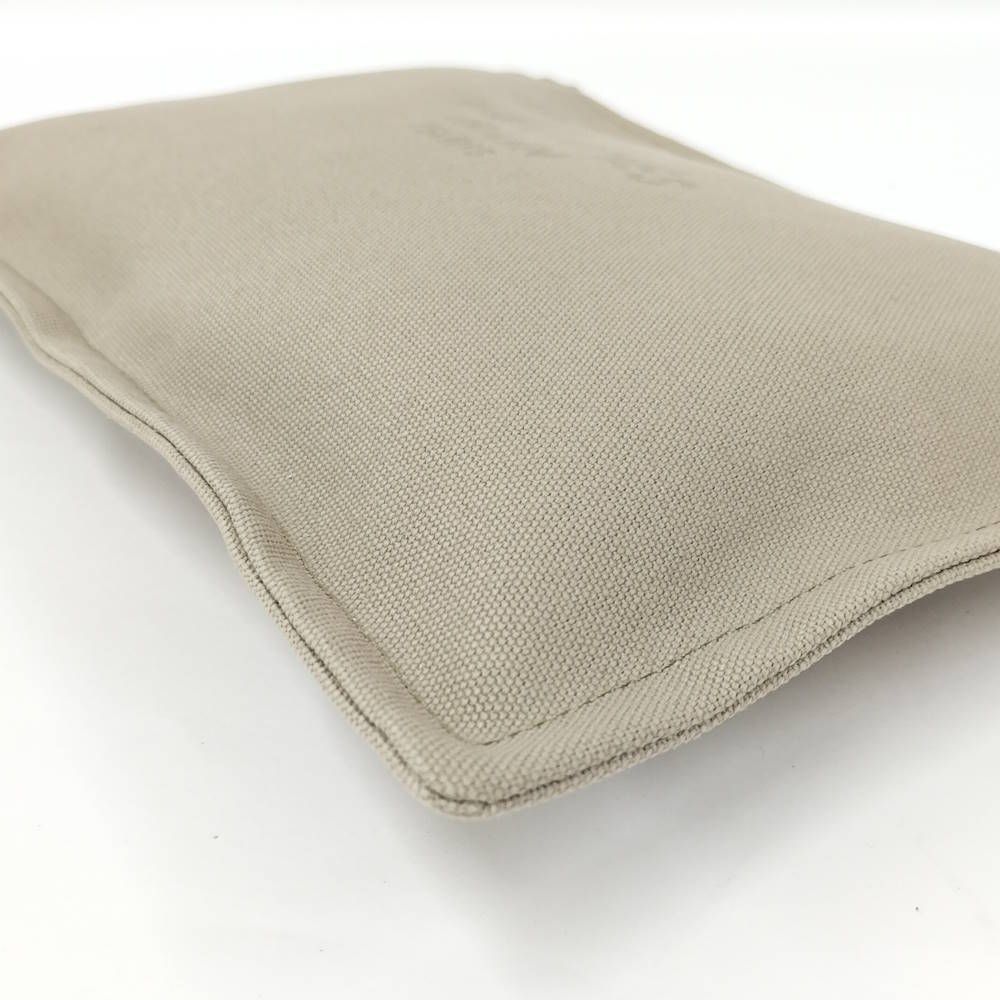 Hermes Yachting GM Flat Pouch Canvas Beige — view 6