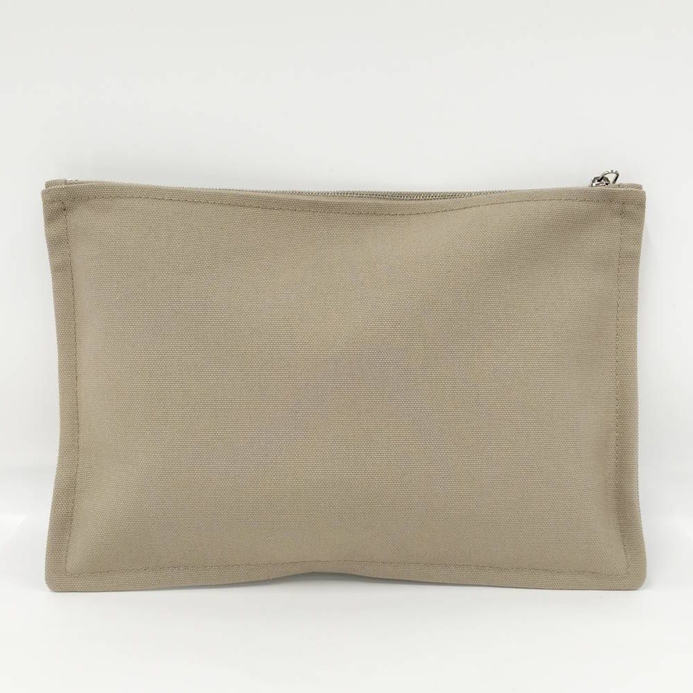 Hermes Yachting GM Flat Pouch Canvas Beige — view 2