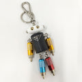 Prada Trick Robot Charm Saffiano Leather Cherubino Keychain