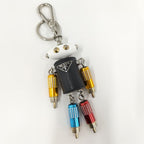 Prada Trick Robot Charm Saffiano Leather Cherubino Keychain