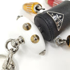 Prada Trick Robot Charm Saffiano Leather Cherubino Keychain — view 5