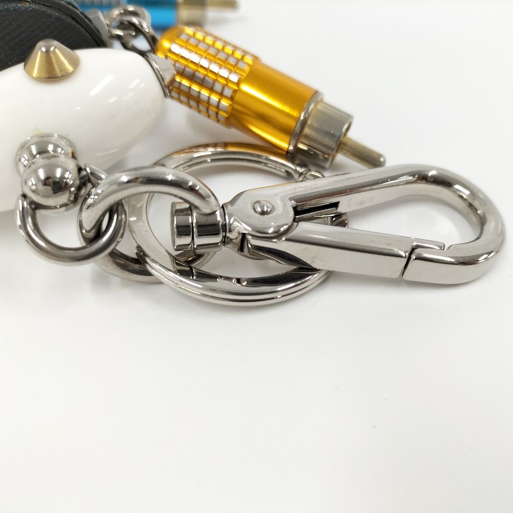Prada Trick Robot Charm Saffiano Leather Cherubino Keychain — view 7