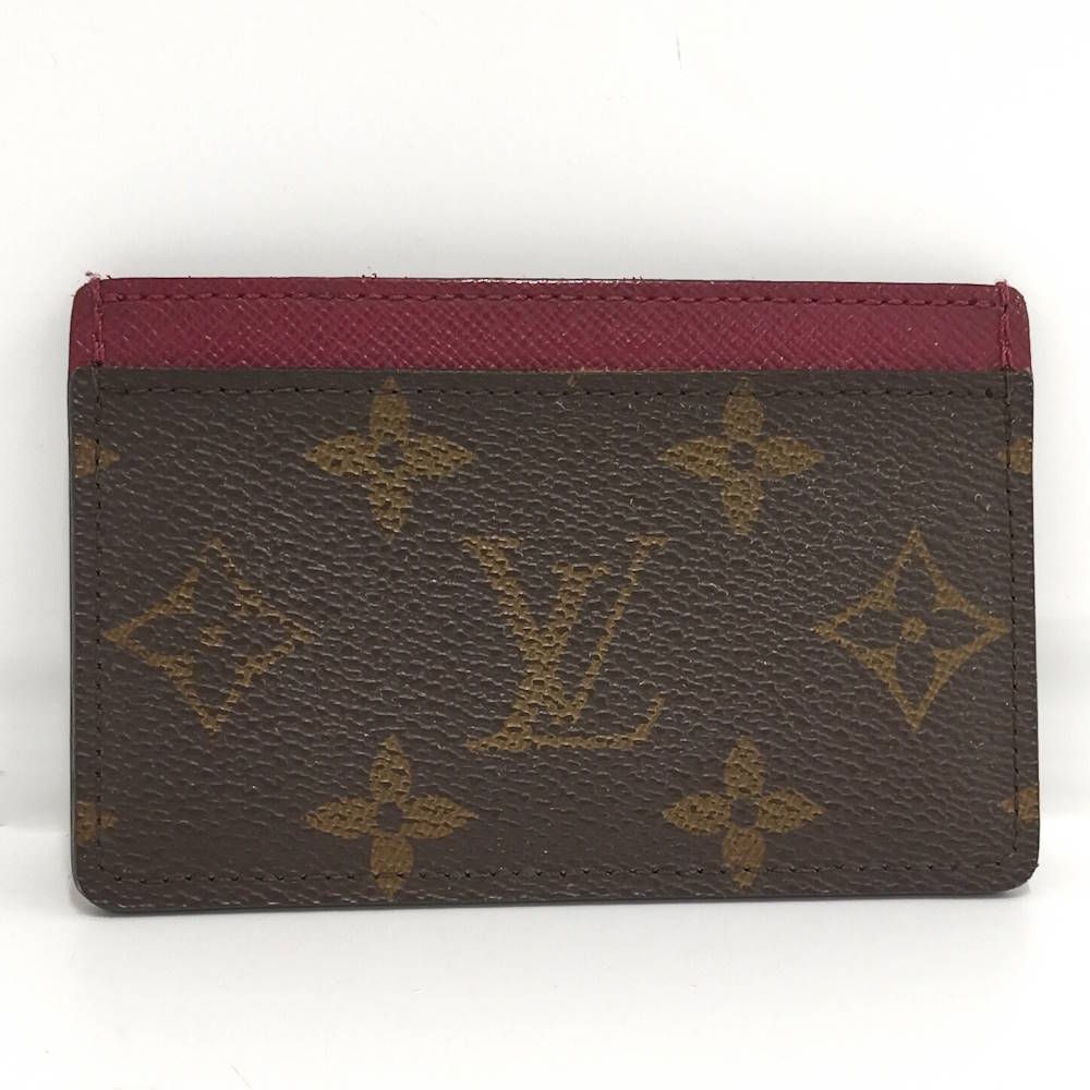 Louis Vuitton Porte Cartes Simple Card Case Fuchsia Monogram — view 2