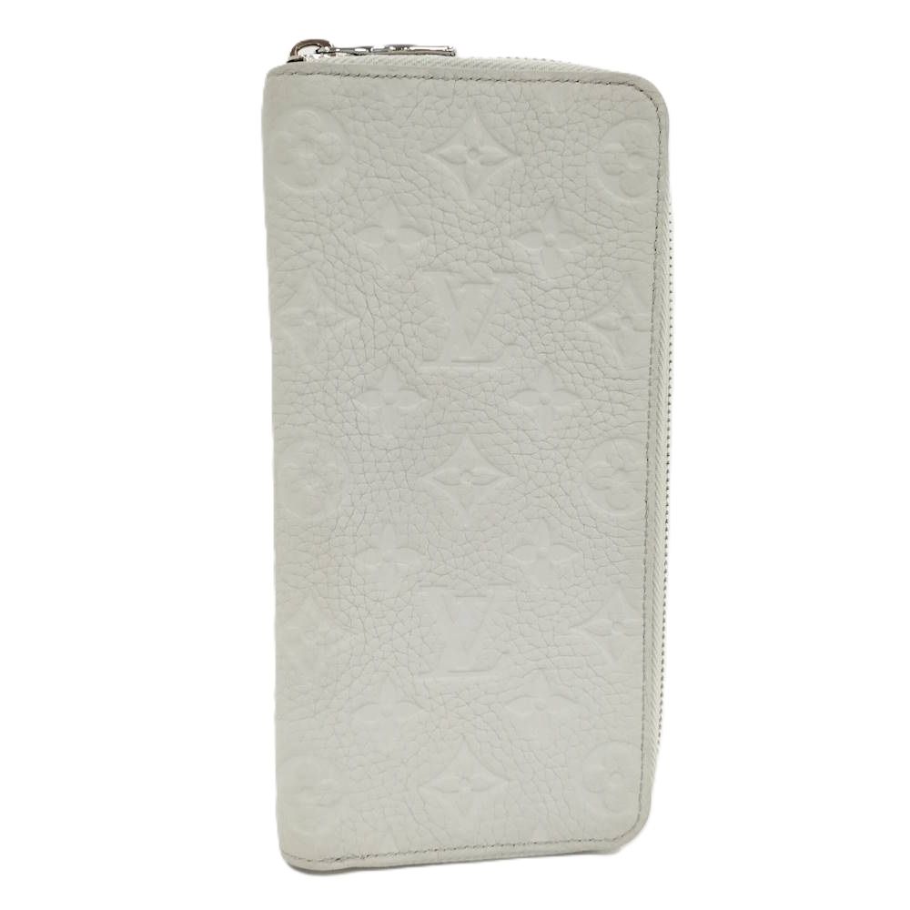 Louis Vuitton Zippy Wallet Vertical Zip Around Taurillon Leather Grease Mineral