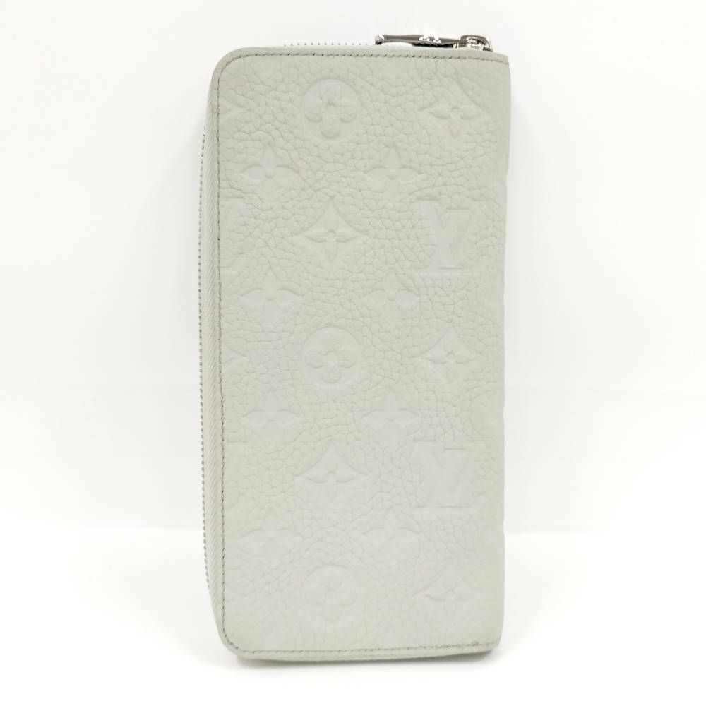 Louis Vuitton Zippy Wallet Vertical Zip Around Taurillon Leather Grease Mineral — view 3