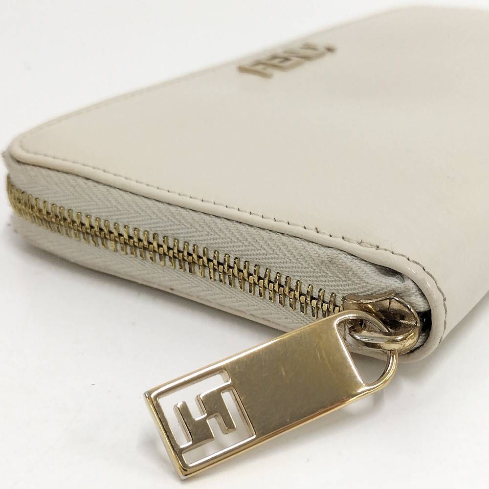 Fendi Zip Around Wallet Ivory — view 5