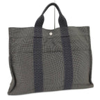 Hermes Herline Tote Bag GM Canvas Gray