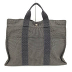Hermes Herline Tote Bag GM Canvas Gray — view 2