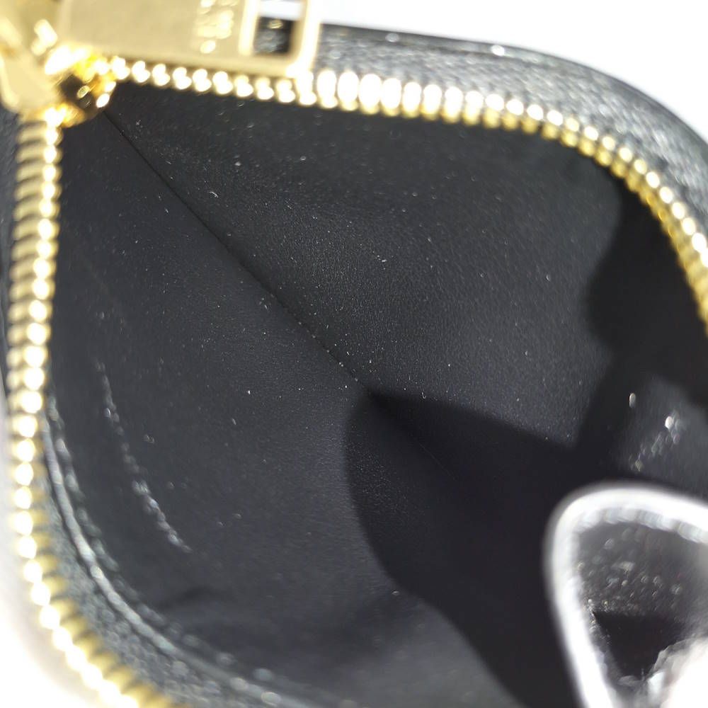 Celine Triomphe Compact Wallet with Coin Purse Shiny Calfskin Black — view 8