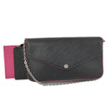 Louis Vuitton Pochette Felicie Epi Noir Hot Pink Wallet