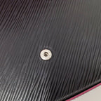 Louis Vuitton Pochette Felicie Epi Noir Hot Pink Wallet — view 7
