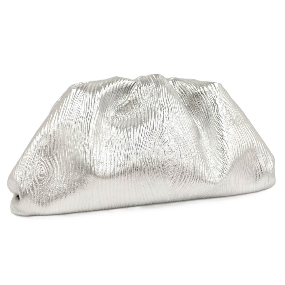 Bottega Veneta the Pouch Leather Silver