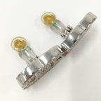 Chanel Earrings CC Logo Perforated Plated Silver — view 3