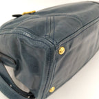 Prada Leather 2-Way Handbag Indigo — view 3