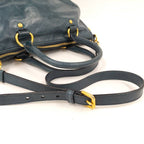 Prada Leather 2-Way Handbag Indigo — view 5