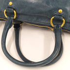 Prada Leather 2-Way Handbag Indigo — view 4