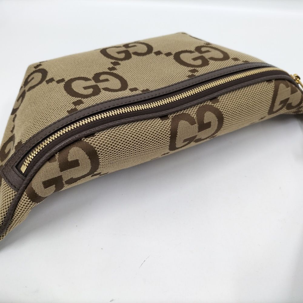 Gucci Belt Bag Jumbo GG Canvas Beige — view 6