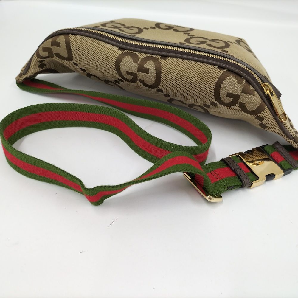 Gucci Belt Bag Jumbo GG Canvas Beige — view 7