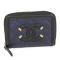Chanel Coin Purse CC Filigree Quilted Caviar Leather