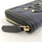 Chanel Coin Purse CC Filigree Quilted Caviar Leather — view 4