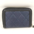 Chanel Coin Purse CC Filigree Quilted Caviar Leather — view 2