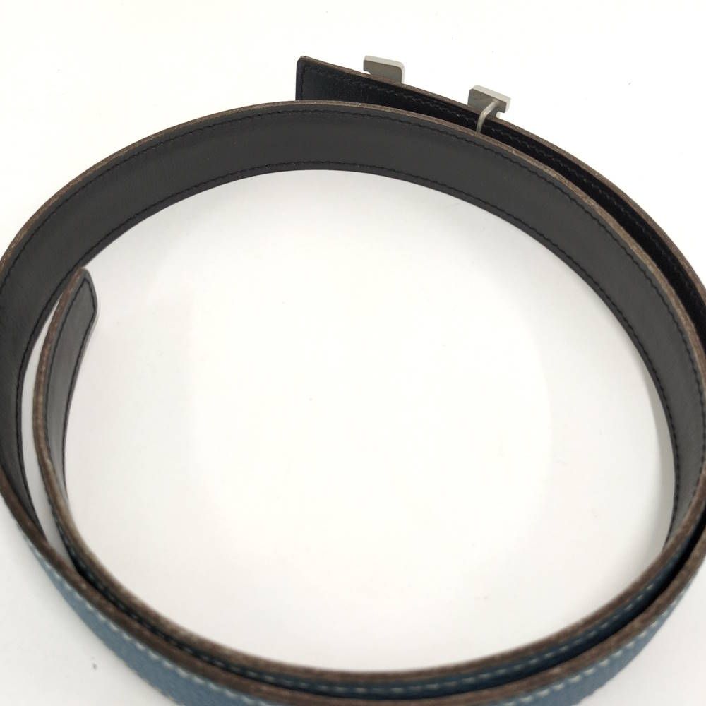 Hermes Constance H Belt Taurillon Clemence Silver — view 7