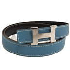 Hermes Constance H Belt Taurillon Clemence Silver