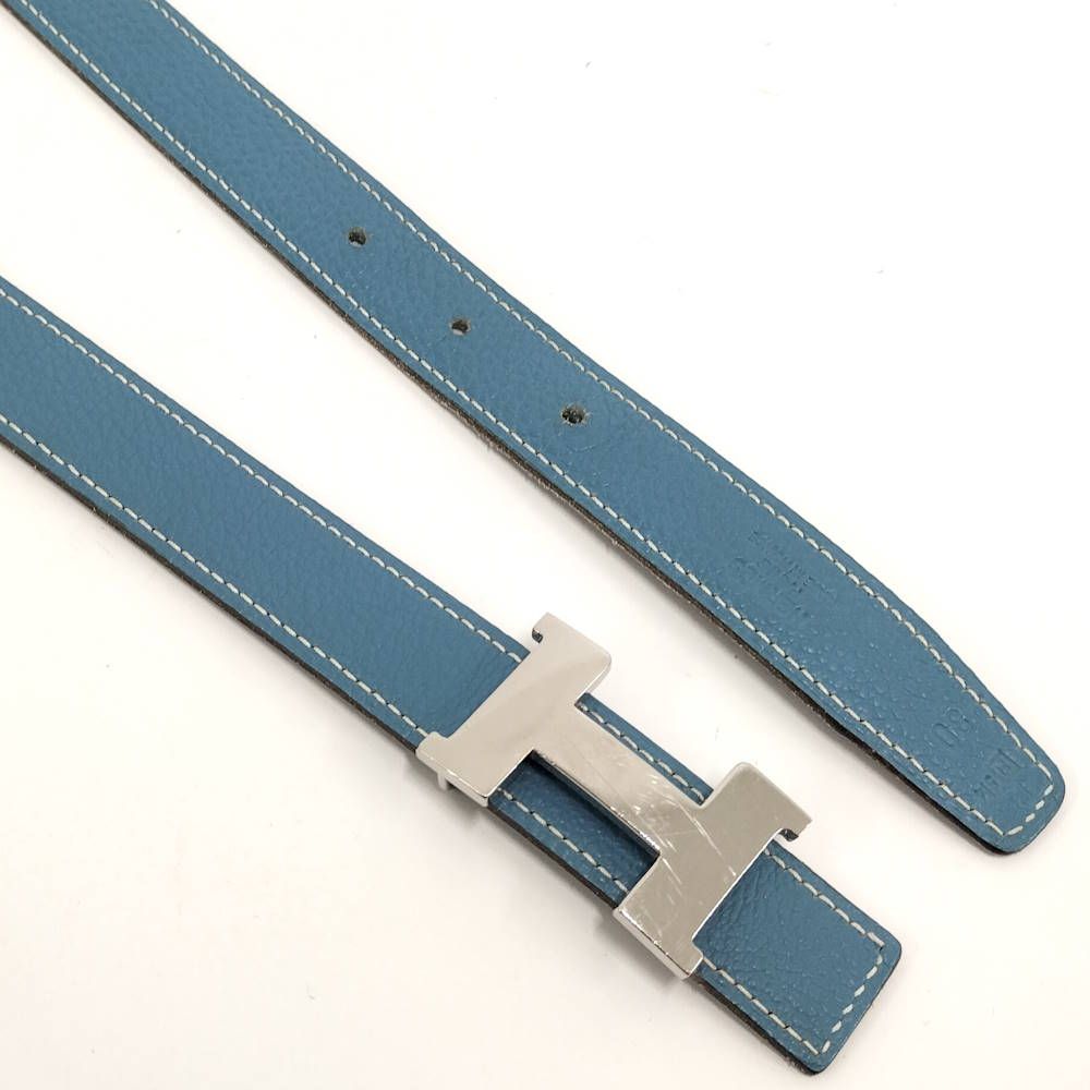 Hermes Constance H Belt Taurillon Clemence Silver — view 5