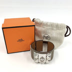 Hermes Collier de Chien Etoupe Veau Epsom Silver T2 Bracelet — view 8