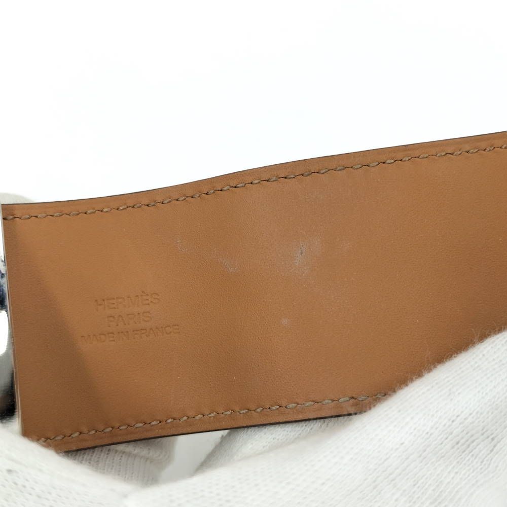 Hermes Collier de Chien Etoupe Veau Epsom Silver T2 Bracelet — view 6