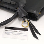 Prada Logo Jacquard 2-Way Bag Canvas Black — view 7