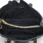 Prada Logo Jacquard 2-Way Bag Canvas Black — view 8