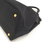 Prada Logo Jacquard 2-Way Bag Canvas Black — view 5
