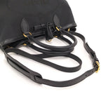 Prada Logo Jacquard 2-Way Bag Canvas Black — view 6