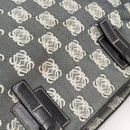 Loewe Tote Bag Anagram Canvas Leather Black Gray — view 7