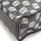 Loewe Tote Bag Anagram Canvas Leather Black Gray — view 3