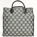 Loewe Tote Bag Anagram Canvas Leather Black Gray — view 2